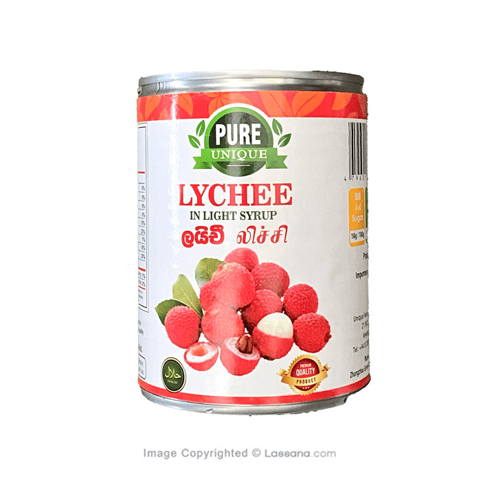 Shop PURE UNIQUE LYCHEE IN LIGHT SYRUP 567G Price in Sri Lanka